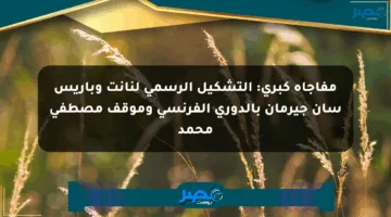 مفاجأة كبرى: التشكيل الرسمي لنانت وباريس سان جيرمان بالدوري الفرنسي وموقف مصطفى محمد